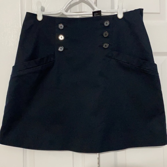 Navy cotton skirt - Picture 1 of 8